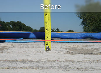 Before leveling Fresno roadway with PolyLevel®