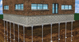 Foundation push piers Davis